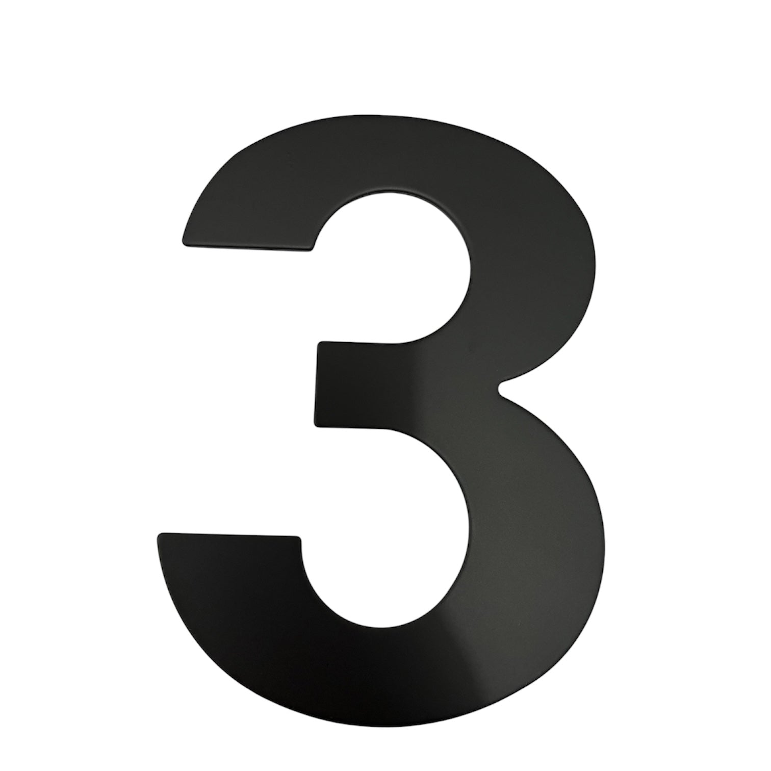 Número 3 acero inoxidable negro mate 200mm Cerrajes 0807-270