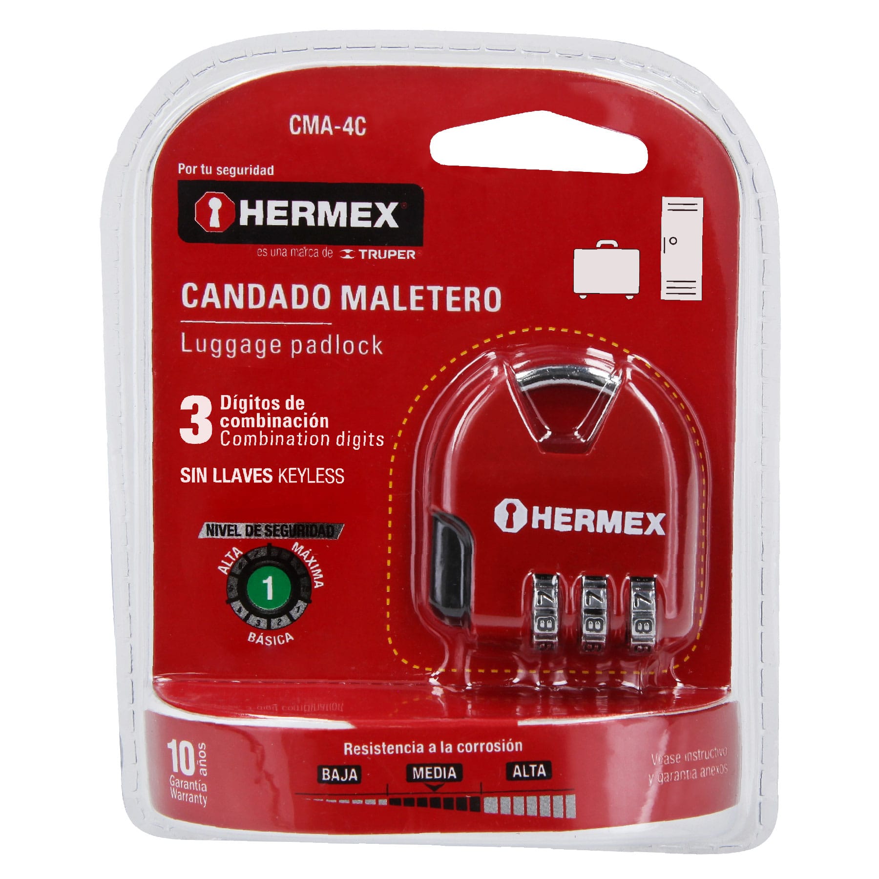 Candado Maletero 36mm 43351 Hermex