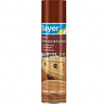 Laca en Aerosol Nitrocelulosa Sayer Lack NL-1030 Semi Mate 425 ml - Acabado Profesional para Madera — imagen 1