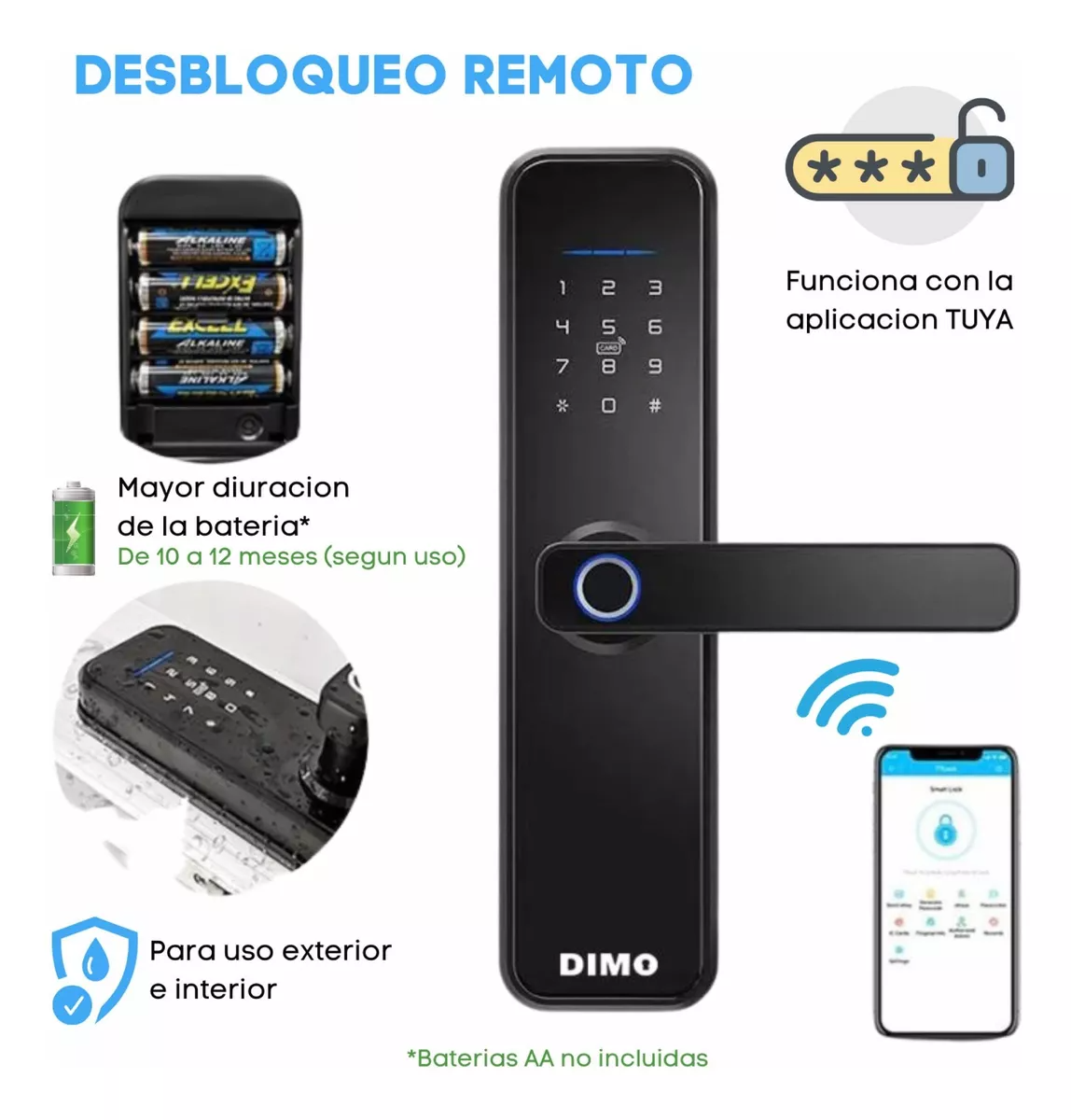 Cerradura Digital Dimo Doble Manija DMVS-01 miniatura 2