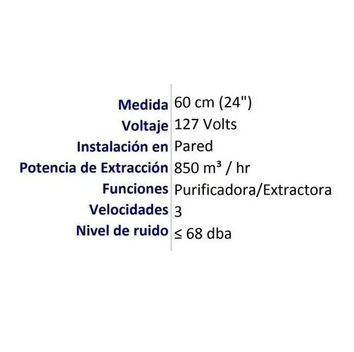 Campana Cristal Curvo 60 Cm Negro - EB331 miniatura 2