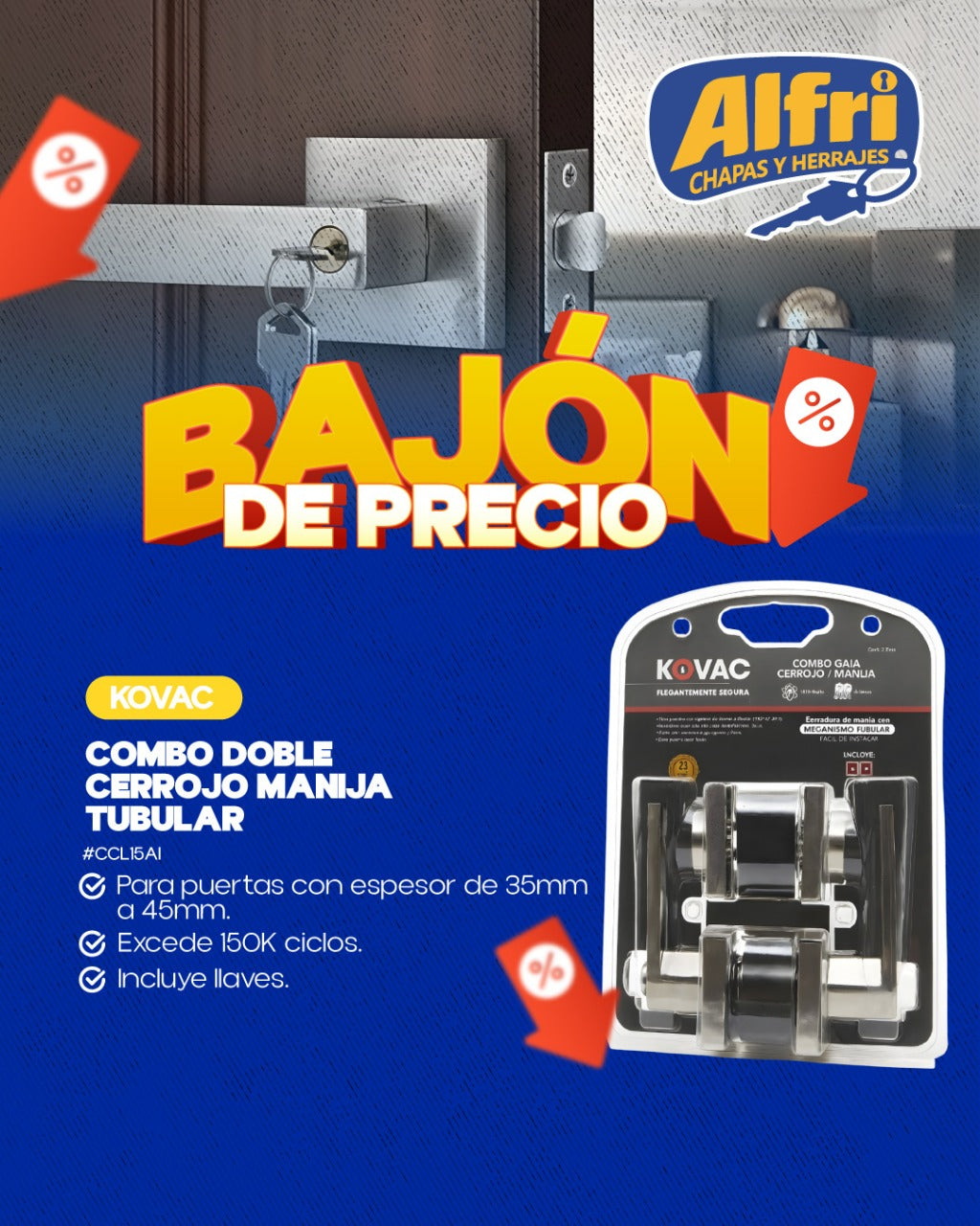 Combo Doble de Seguridad: Cerradura + Cerrojo (Edición Kovac y Geo) miniatura 4